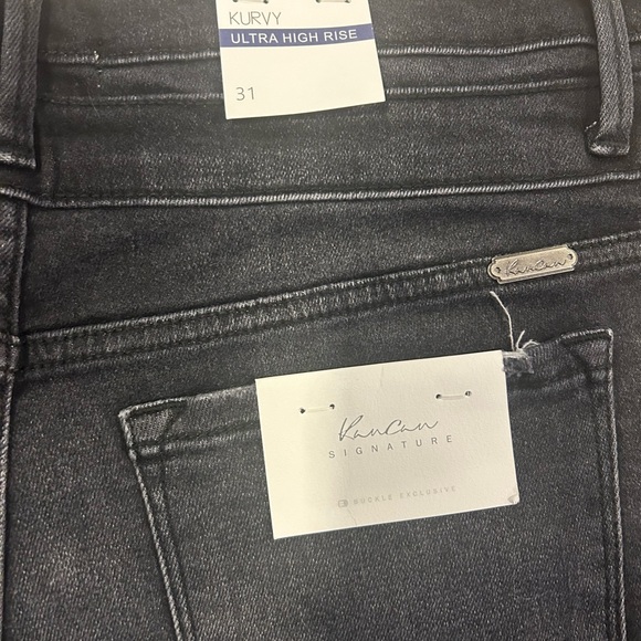 Women's Black Denim Shorts - Picture 7 of 7